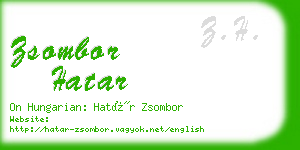 zsombor hatar business card